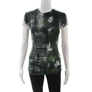 Heyne Bogut Women Basic Black Crew Neck Short Sleeve Tee Rayon Spandex Size 1